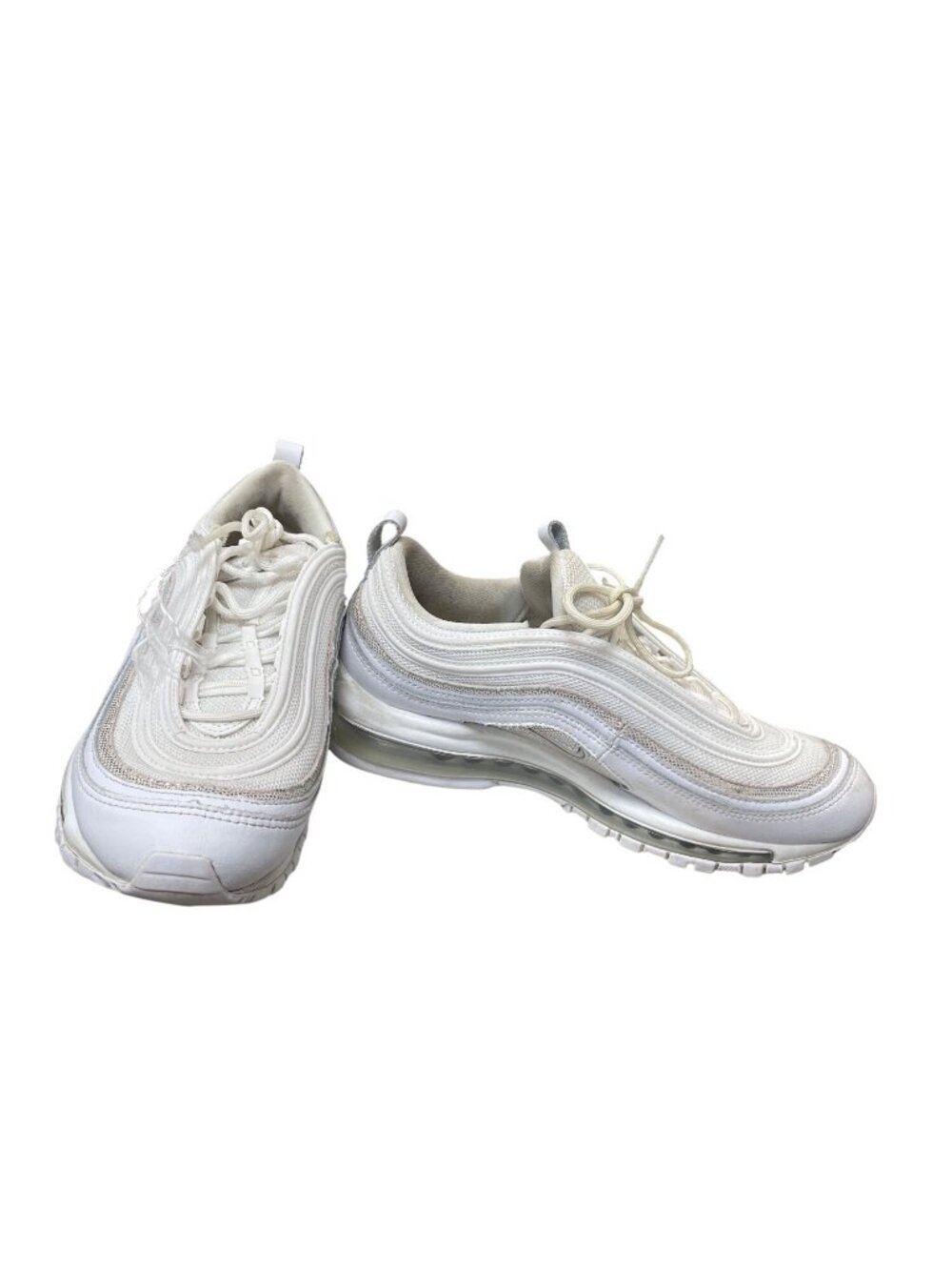 Nike Air Max 97 white chrome reflective casual athletic sneakers sz 9 SKU 10-865